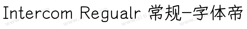 Intercom Regualr 常规字体转换